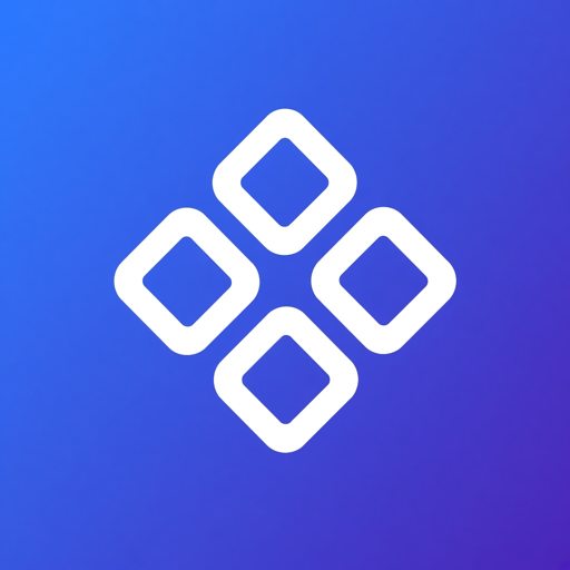 Previous blue icon with four white diamond outlines