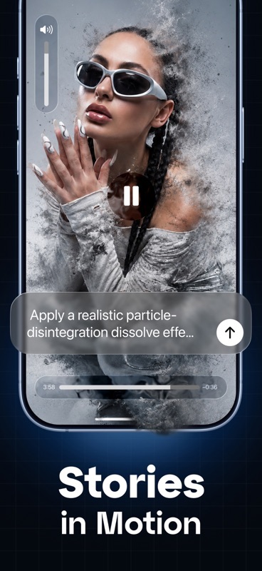 Stories in Motion promotional image showing a portrait effect